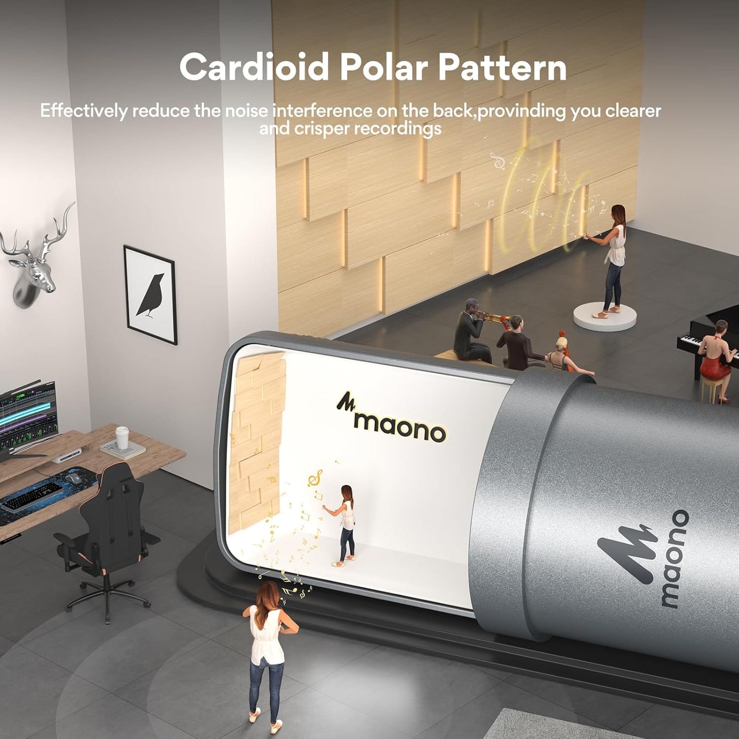 Maono AU-A04 192KHZ24BIT Plug & Play USB Microphone