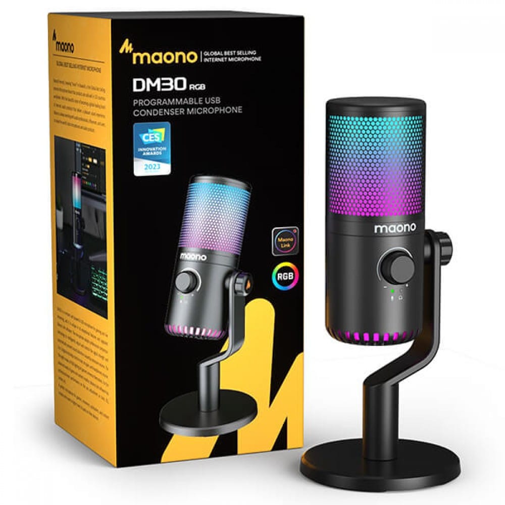 Maono DM30 RGB Programmable USB Condenser Microphone