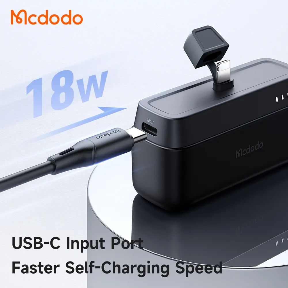 Mcdodo MC-628 20W 5000mAh Power Bank Built-in Lightning Connector (1)