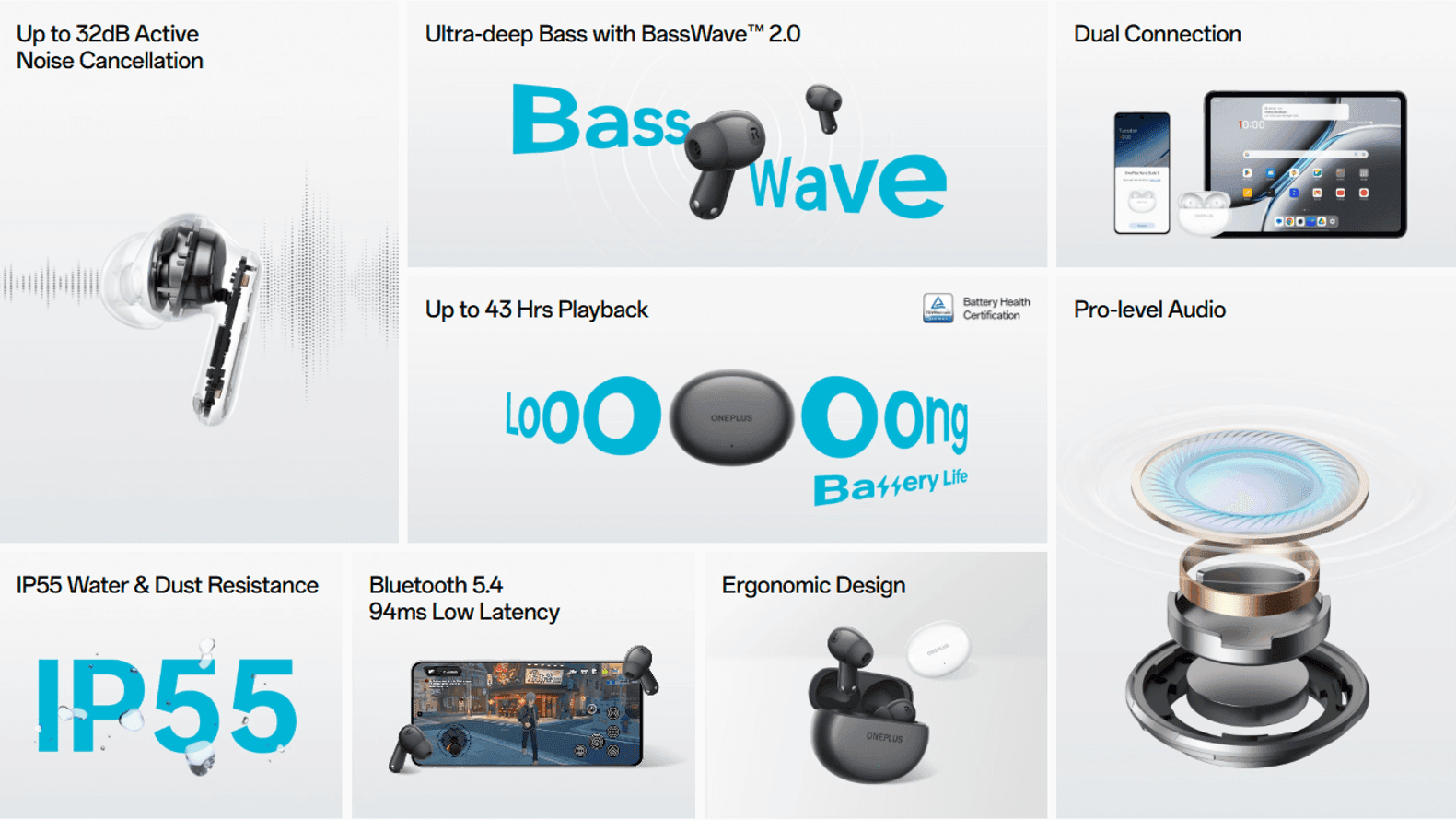 OnePlus Nord Buds 3 Bluetooth Earbuds