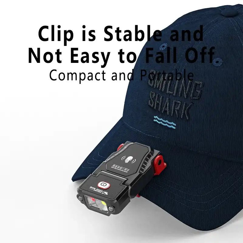 Smiling Shark TD-1007 Rechargeable Mini Headlight Wave Sensor Headlamp Flashlight