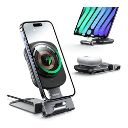 THREEKEY ‎TK-32 Foldable MagSafe Charger Stand 15W for iPhone & AirPods