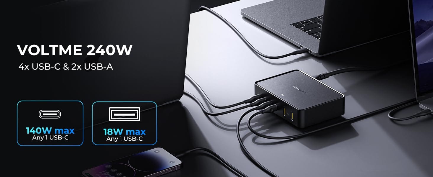 VOLTME REVO 240 PD3.1 6 Ports Desktop Power Station