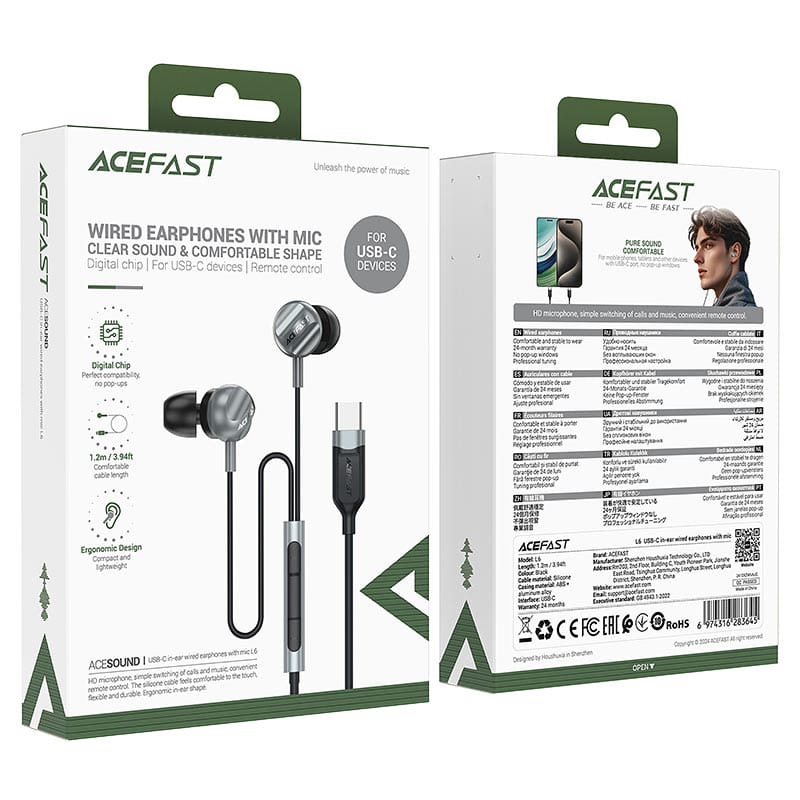 ACEFAST L6 Wired Earphones with Mic