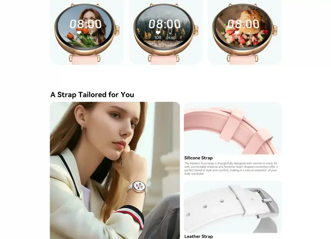 Kieslect Pura Reno Smart watch For Women’s with Fitness Tracking