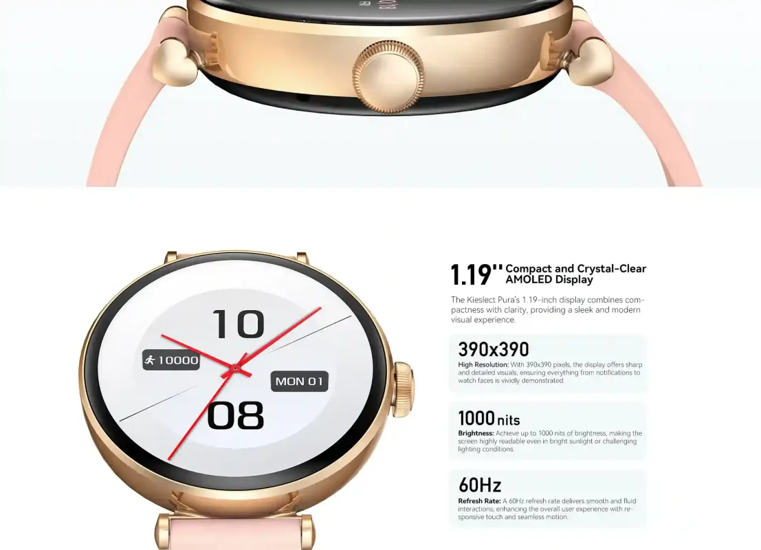 Kieslect Pura Reno Smart watch For Women’s with Fitness Tracking