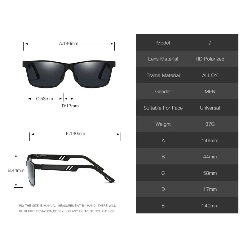 Men Aluminium Magnesium Polarizing Sunglasses