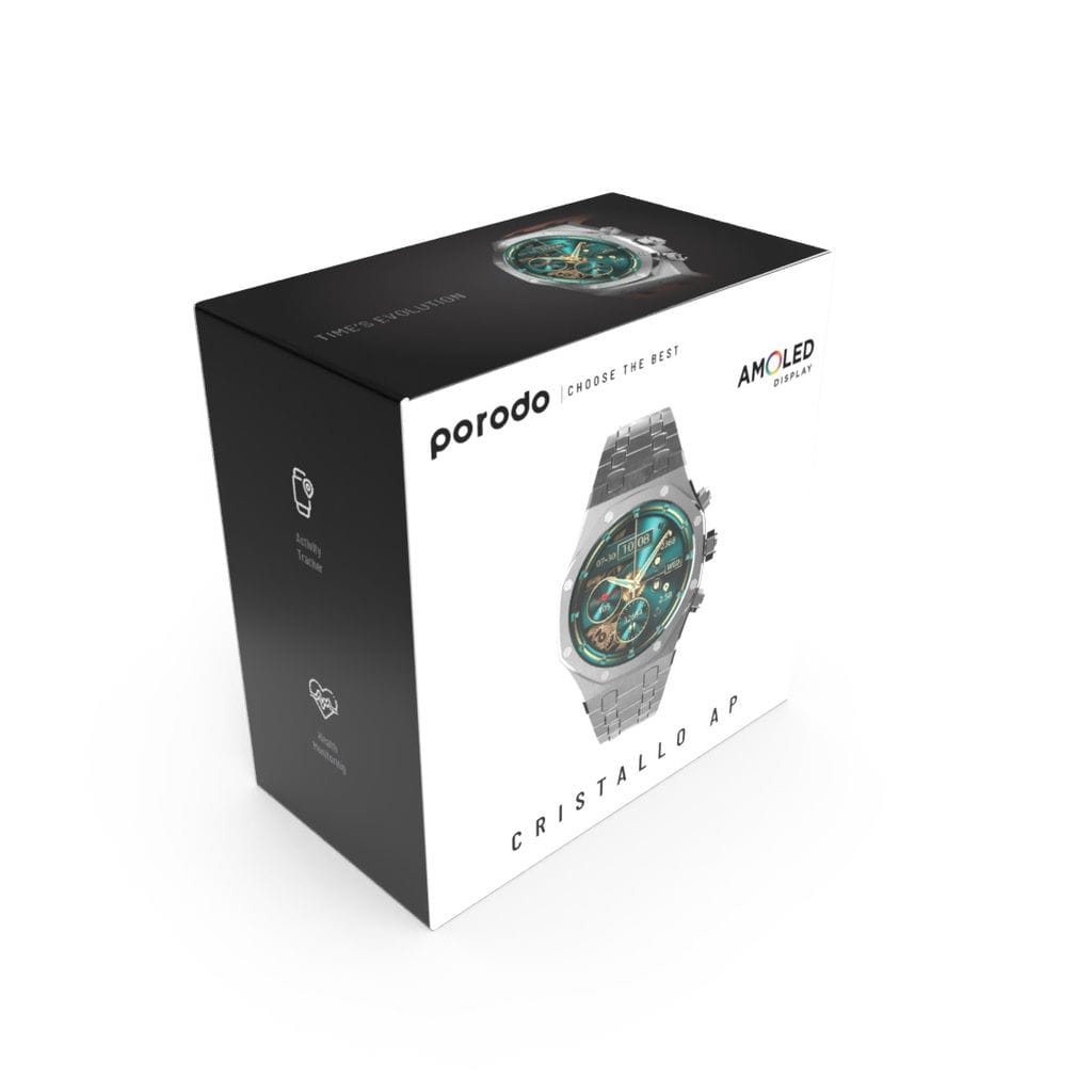 Porodo Cristallo AP Amoled Display Smart Watch