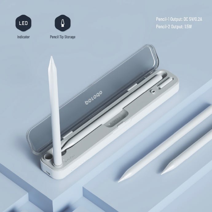 Porodo Wireless Charging & Storage For Pencil 1 & 2 Case