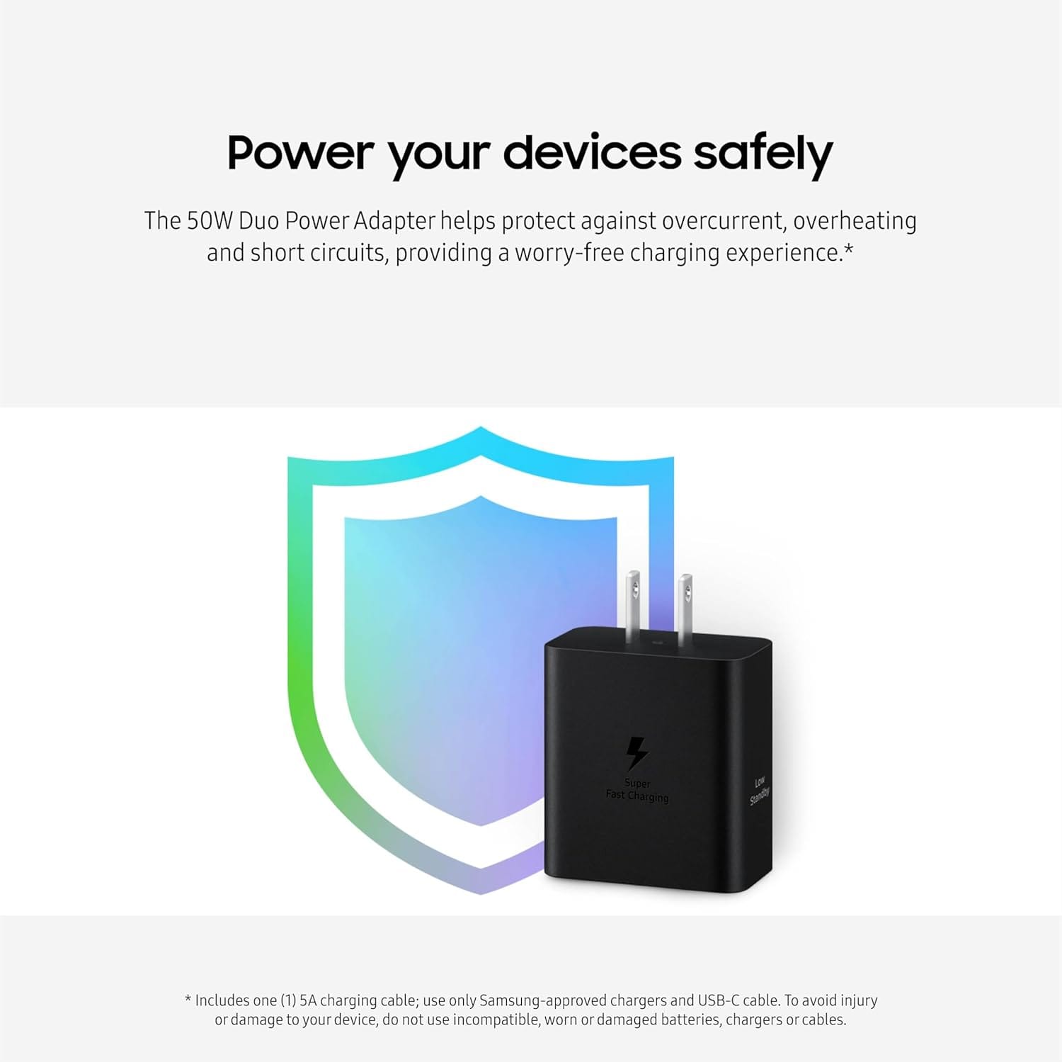 Samsung 50W Duo Power Adapter with USB-C 5A Cable