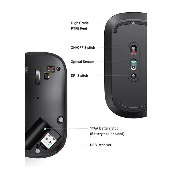 UGREEN MU001 (90372) Portable Wireless Mouse