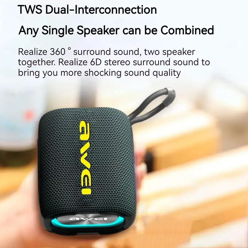 Awei Y382 IPX7 Waterproof Mini Wireless Bluetooth Speaker