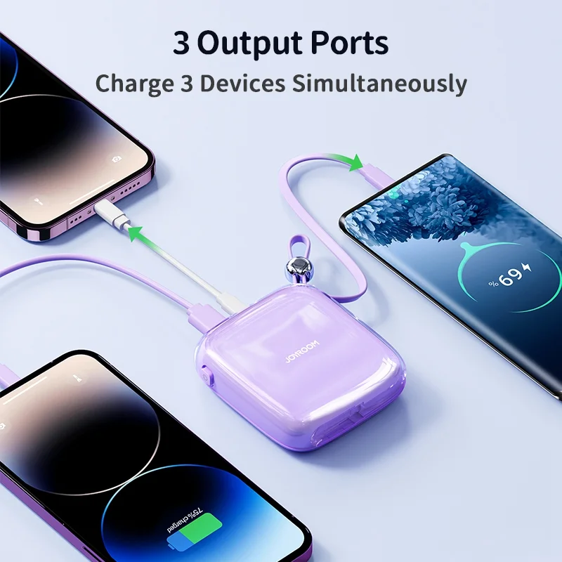 JOYROOM JR-L002 Jelly Series 22.5W Power Bank 10000mAh with Type C Cable