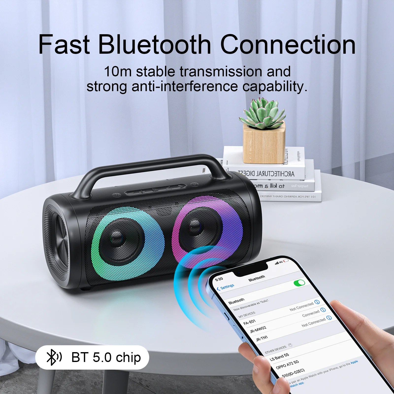 JOYROOM JR-MW02 40W Waterproof RGB Bluetooth Wireless Speaker