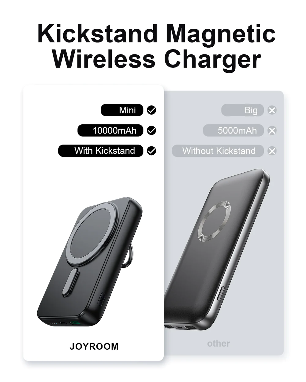 JOYROOM JR-W050 20W 10000mAh Magnetic Wireless Power Bank
