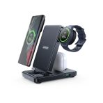 JR-WQS01/JR-WQS02 4 in 1 Magnetic Charging Station for phone for watch for earphone Type-C/Lightning