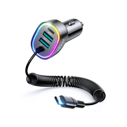 Joyroom JR-CL20 4-in-1 Car Charger with Lightning Cable 57W