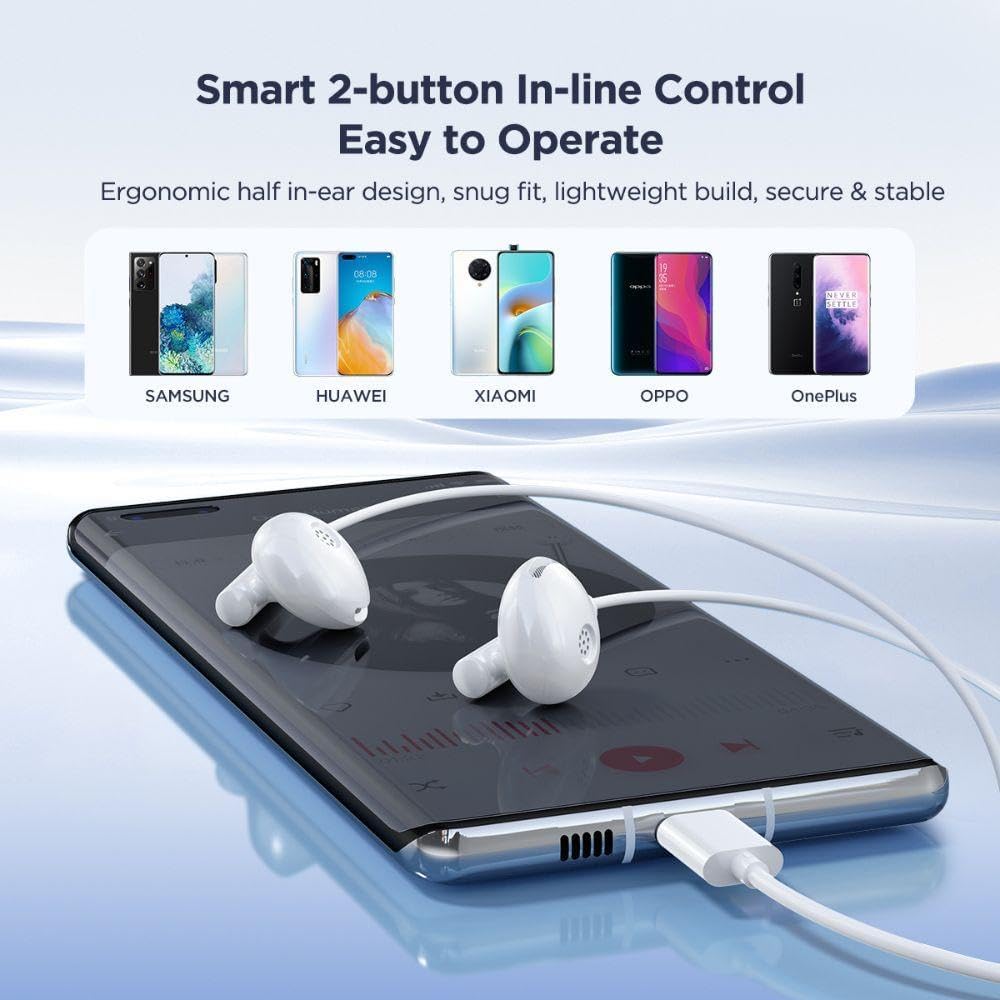 Joyroom JR-EC05 Half-In-Ear Wired Earphone