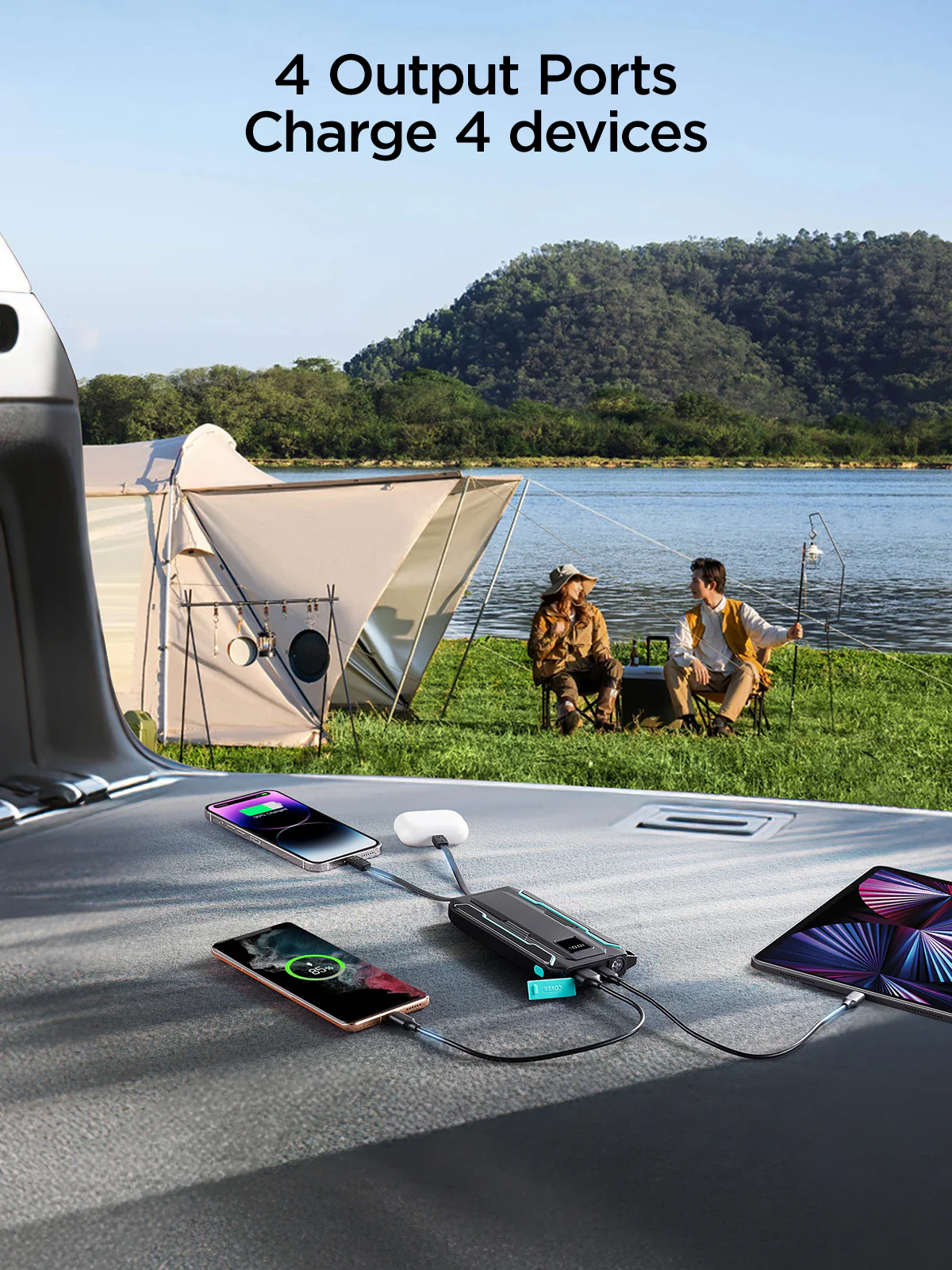 Joyroom JR-L017 10000mAh 22.5W Power Bank with Dual Cables