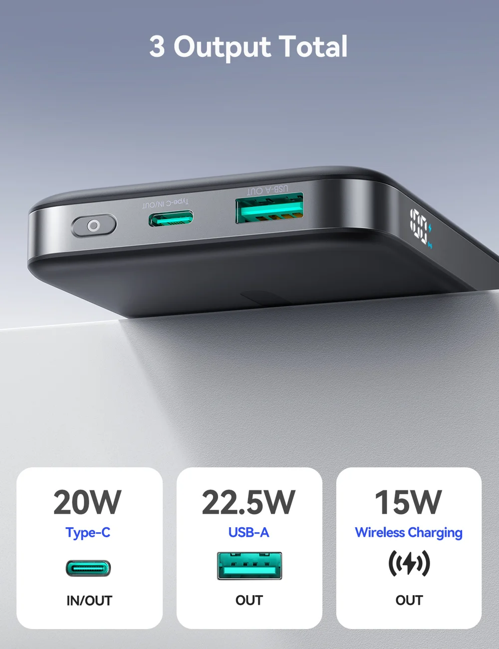 Joyroom JR-PBM12 22.5W 10000mAh Magnetic Wireless Powerbank