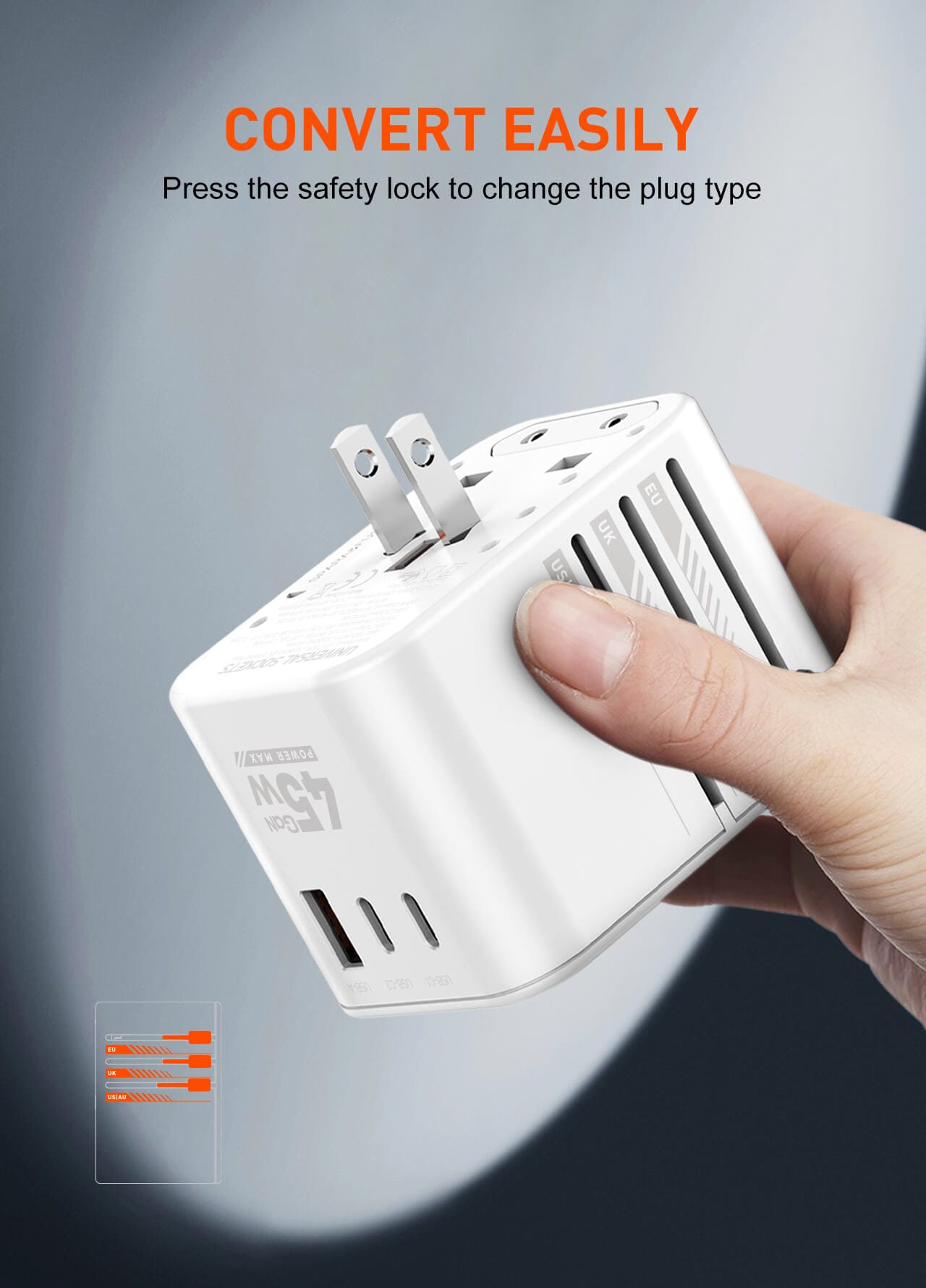 Ldnio Z8 45W Universal Travel Adapter