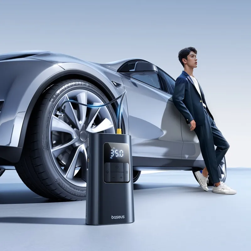 BASEUS Primetrip VA1 75W Car Tire Wired / Wireless Inflator Pump 2000mAh Power Bank