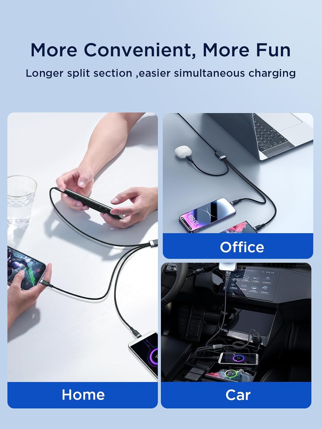 JOYROOM S-A18 3.5A USB 3 in 1 Data Cable