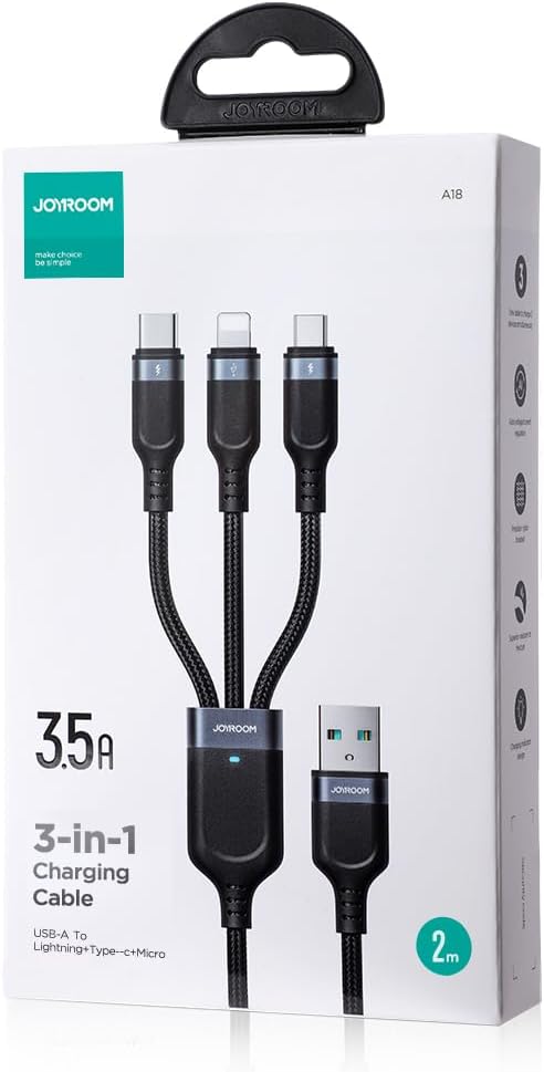 JOYROOM S-A18 3.5A USB 3 in 1 Data Cable