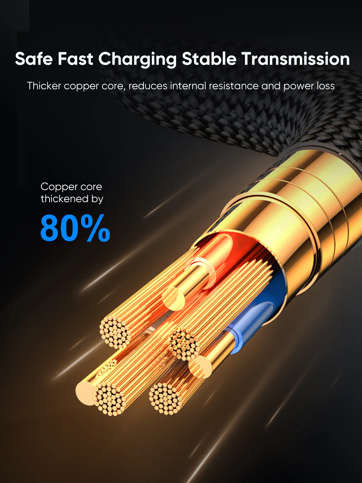 JOYROOM S-AC066A16 Prism Series 66W USB-A to Type-C Digital Display Fast Charging Data Cable
