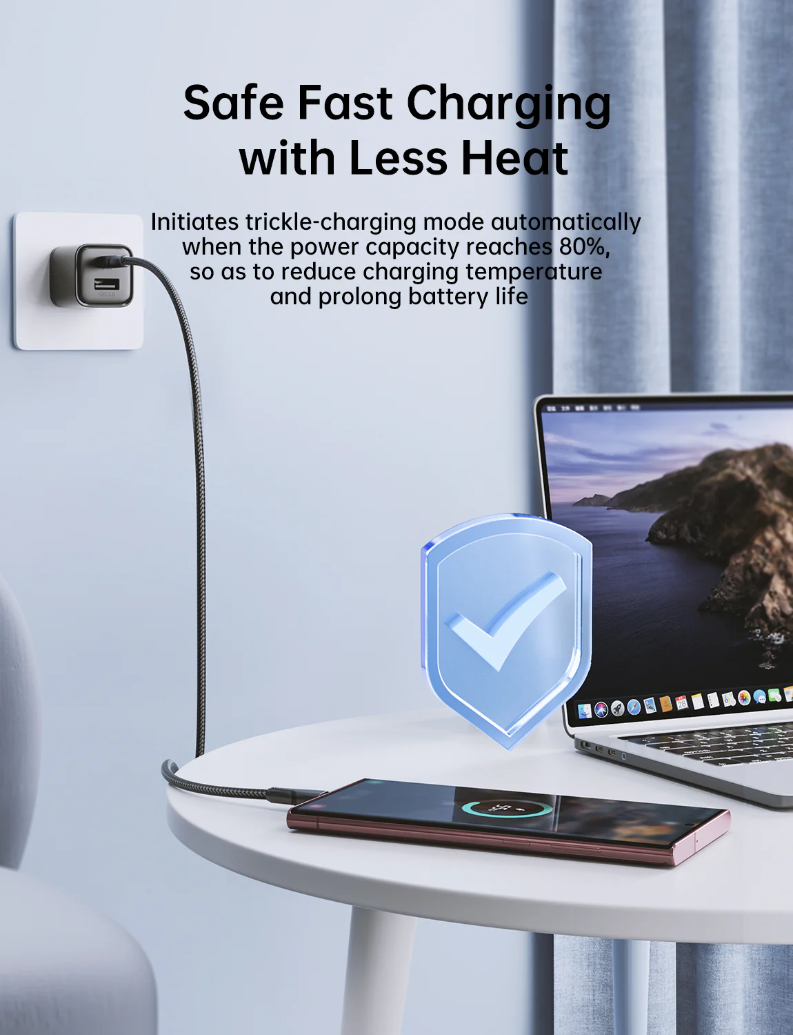 JOYROOM S-CC100A11 Nylon Type-C To Type-C Cable 100W-1.2M