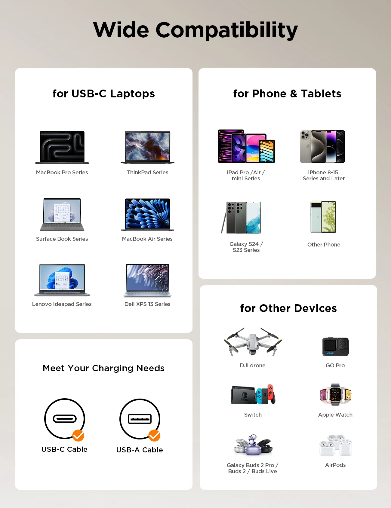 Joyroom JR-TCL02 GaN 65W Charger with Retractable Cable