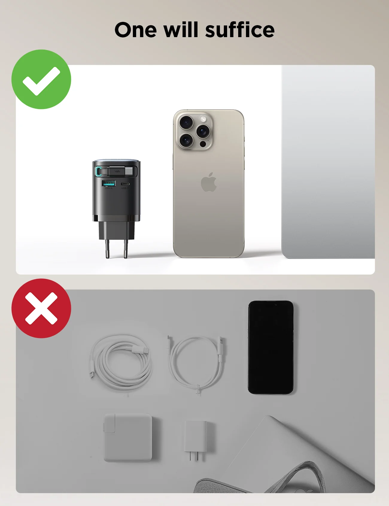 Joyroom JR-TCL02 GaN 65W Charger with Retractable Cable