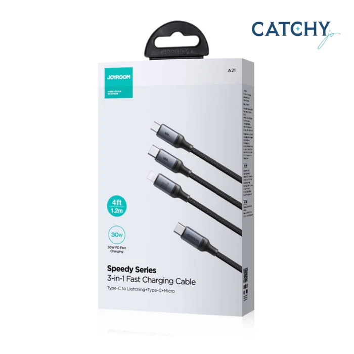  Joyroom S-A21 30W Type-C to 3-in-1 Fast Charging Cable