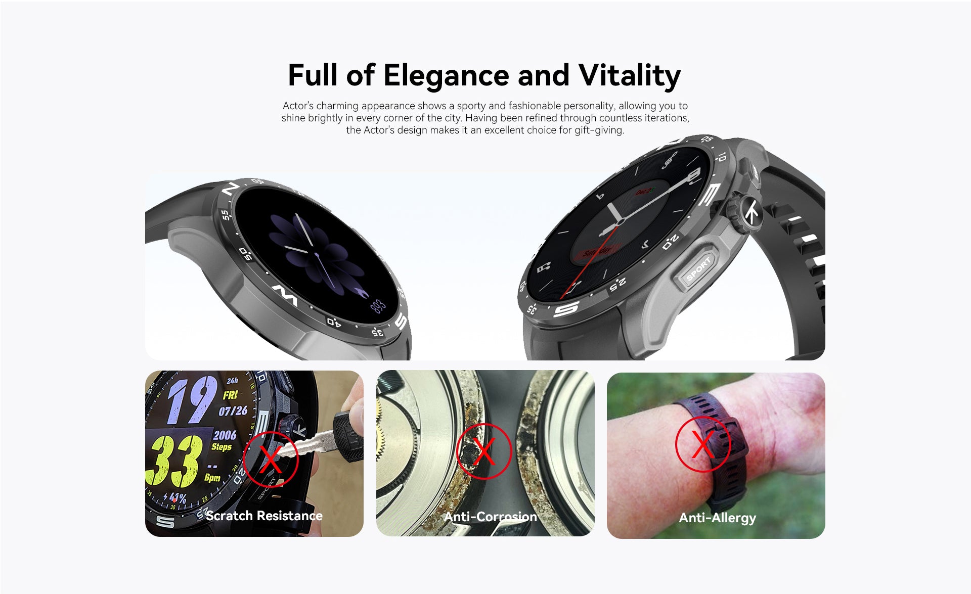 Kieslect Actor Smart Watch with GPS