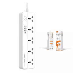 LDNIO SC5415 Power Strips 5 Way Outlet with USB Ports Universal Extension Power Socket