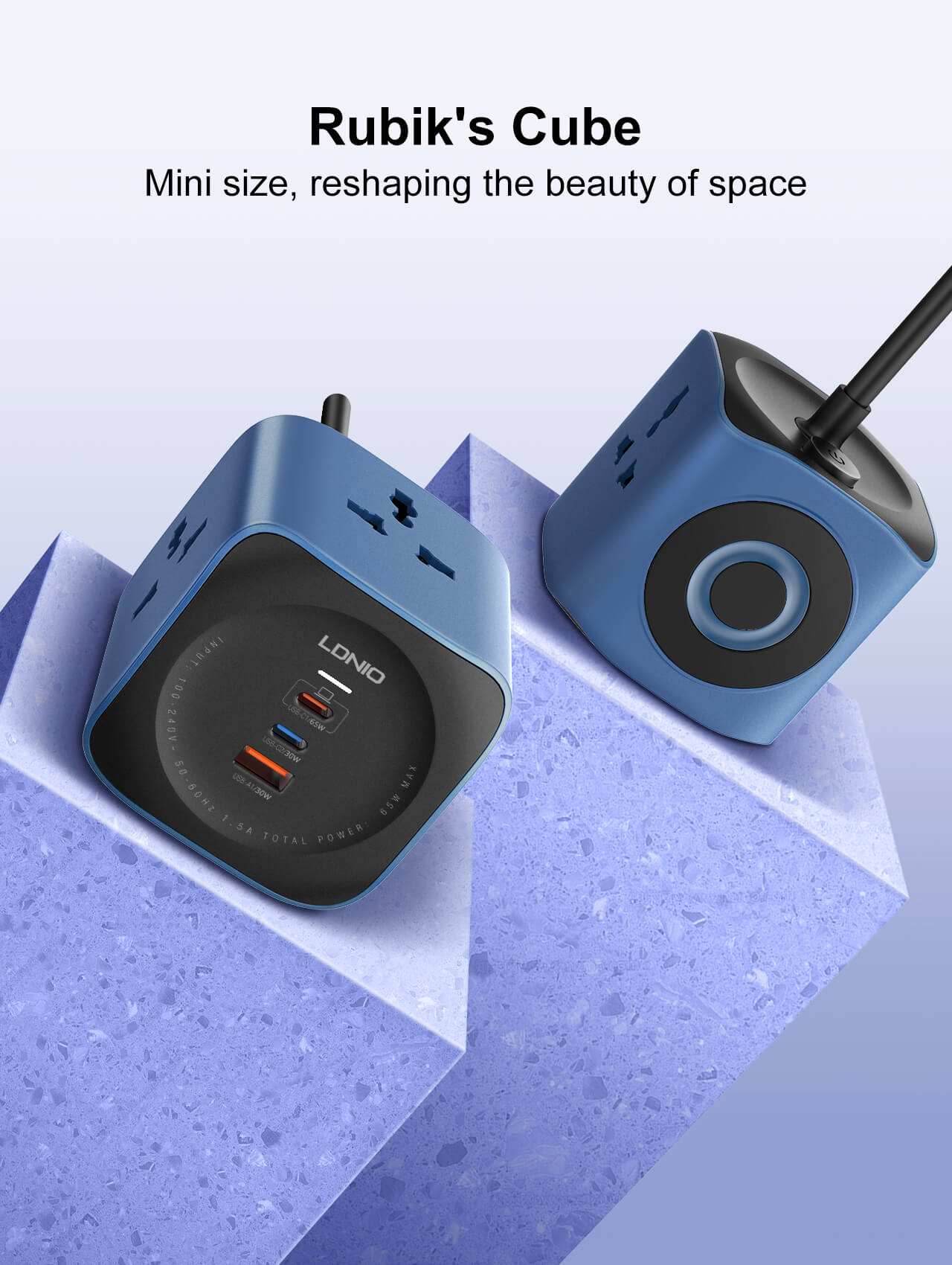 Ldnio SC3319 6 in1 65W 2500W Cube Power Socket