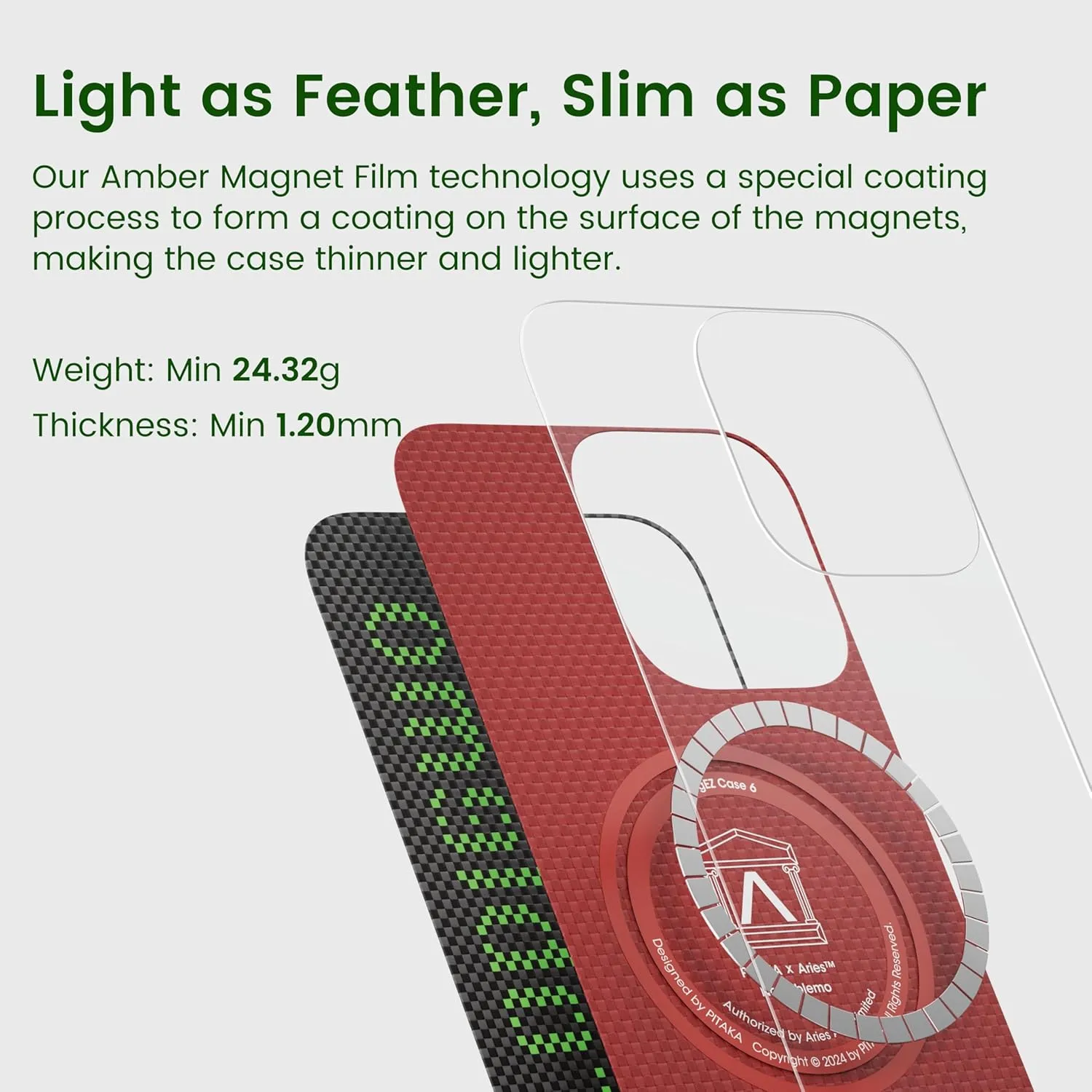 Pitaka Aries Tactile Woven Case for iPhone 15 Pro / 15 Pro Max -NoProblemo