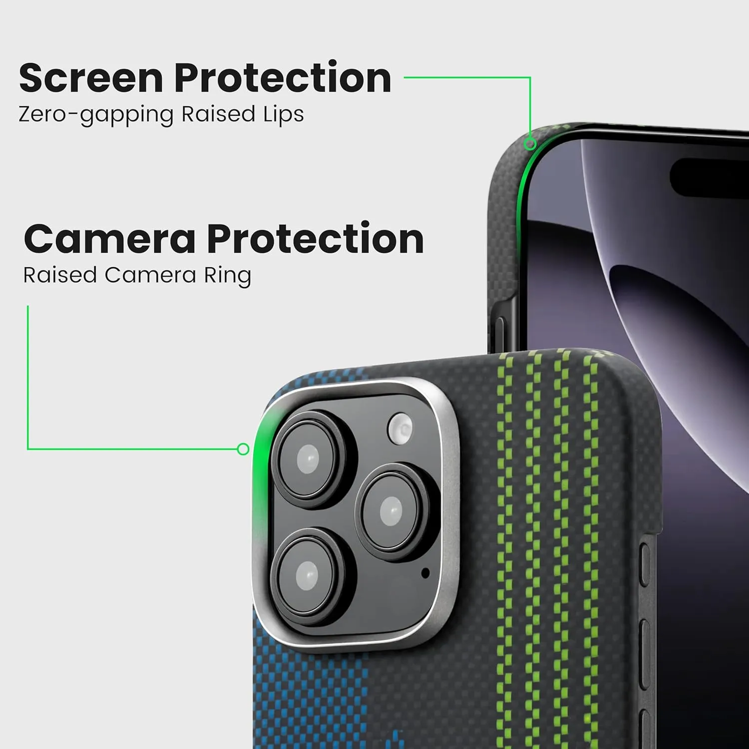 Pitaka Aries Tactile Woven Case for iPhone 16 Pro / 16 Pro Max -Credit Card