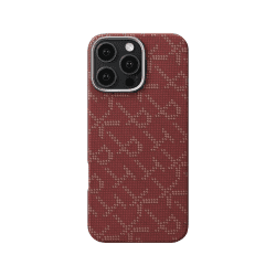 Pitaka Gold Red Classic Monogram Tactile Woven Case for iPhone 16 Pro & 16 Pro Max
