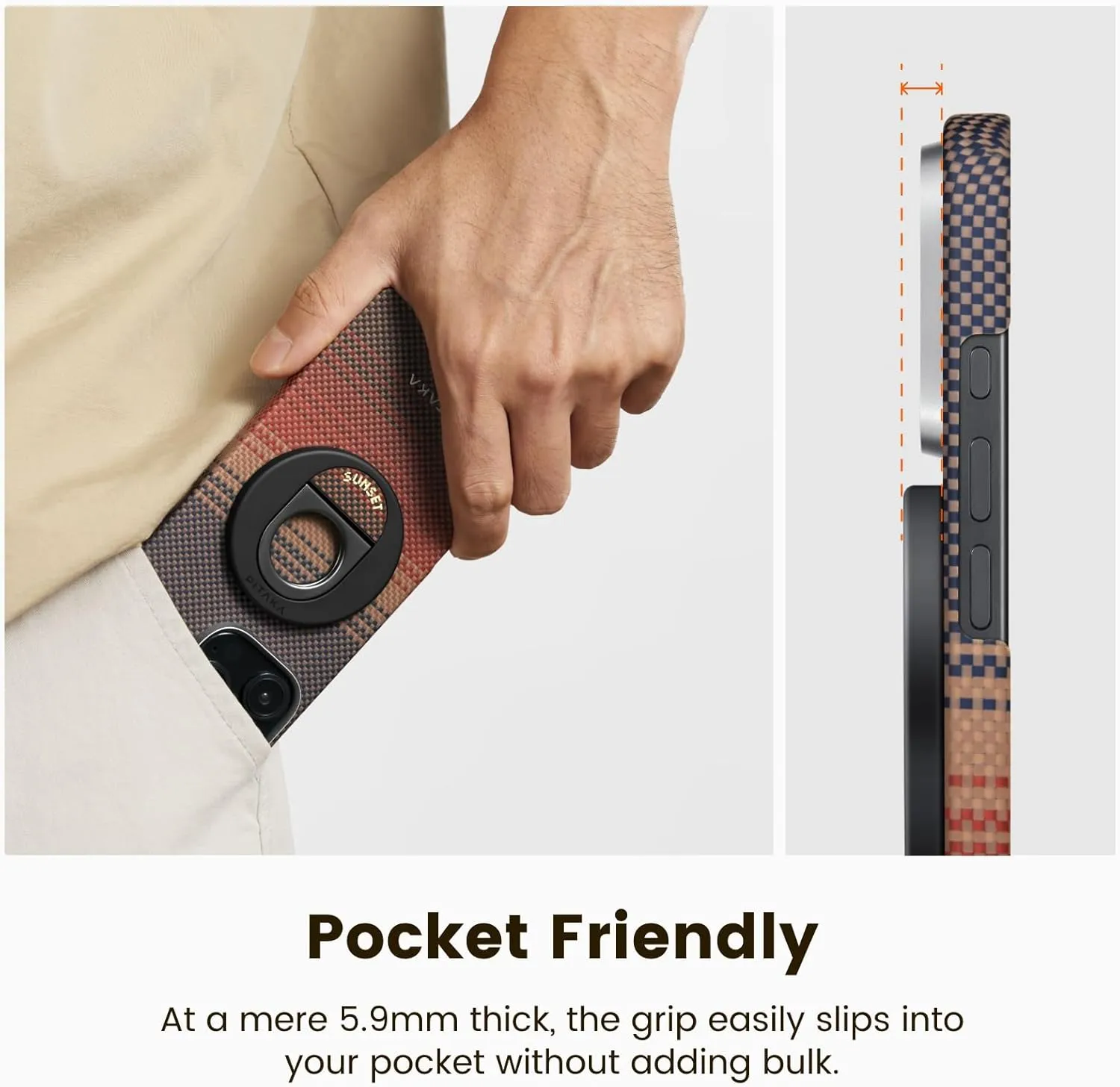 Pitaka MagEZ Grip 3 360 Degree Rotation Magnetic Double-ring with NFC function