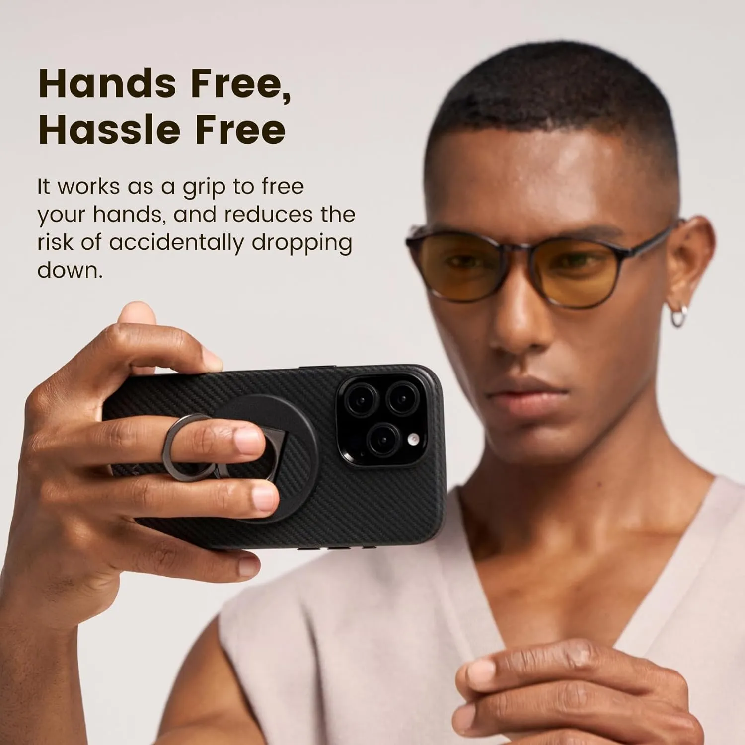 Pitaka MagEZ Grip 3 360 Degree Rotation Magnetic Double-ring with NFC function