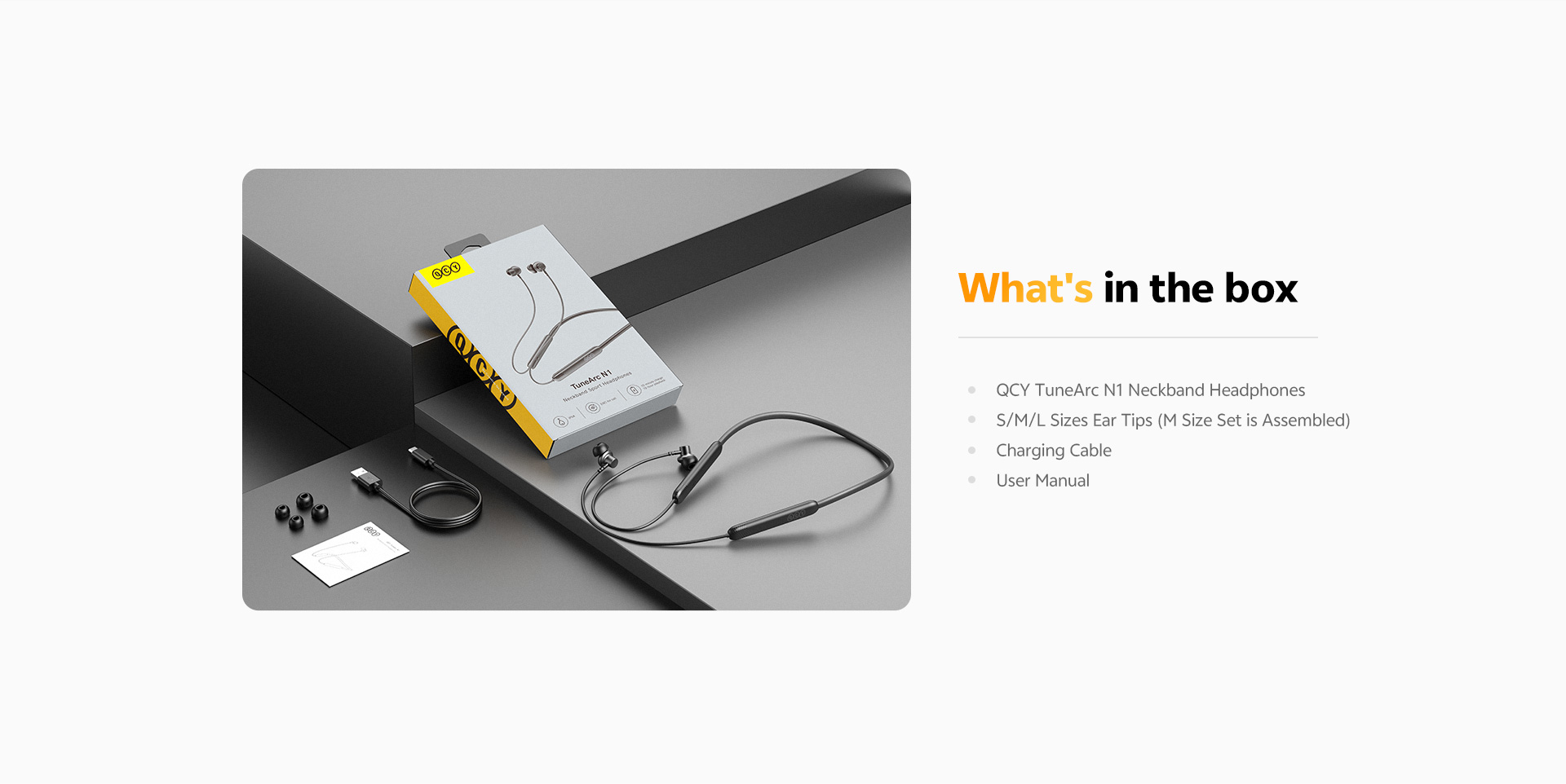 QCY TuneArc N1 C3 In-ear Neckband Headphones