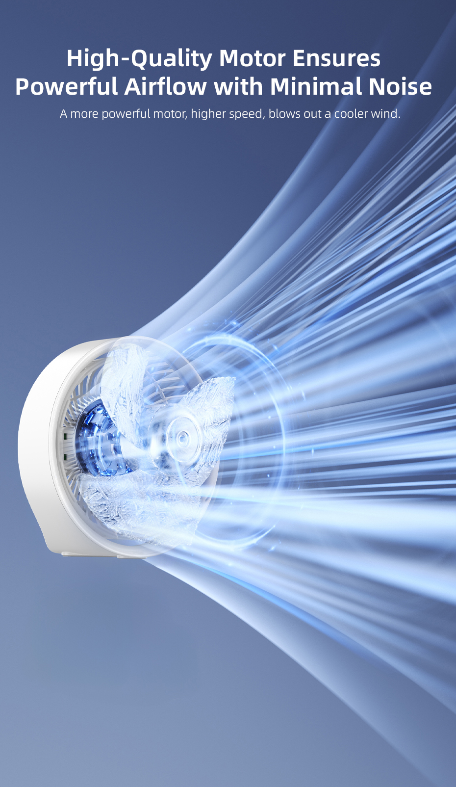 Vyvylabs D04 Mini Portable Desktop Fan (with LED light)