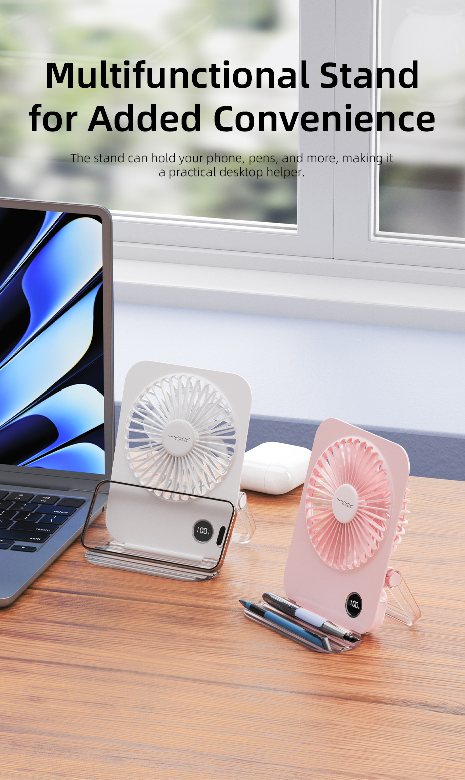 Vyvylabs D11 Mini Foldable Desktop Fan