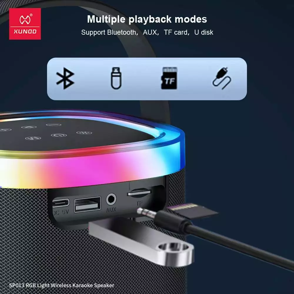 XUNDD SP013 RGB Light Wireless Karaoke Speaker