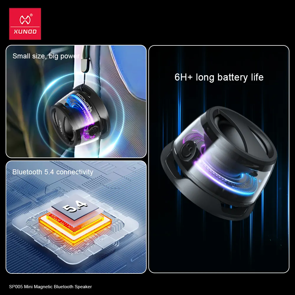 Xundd SP005 Magnetic Ultra Portable LED Speaker
