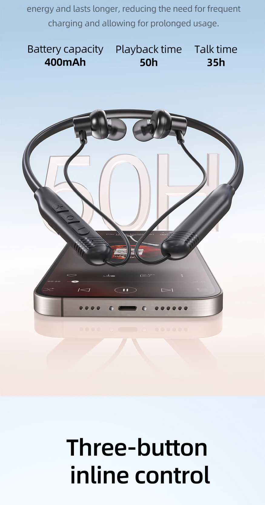 Awei G83BL Neckband Bluetooth Earphones