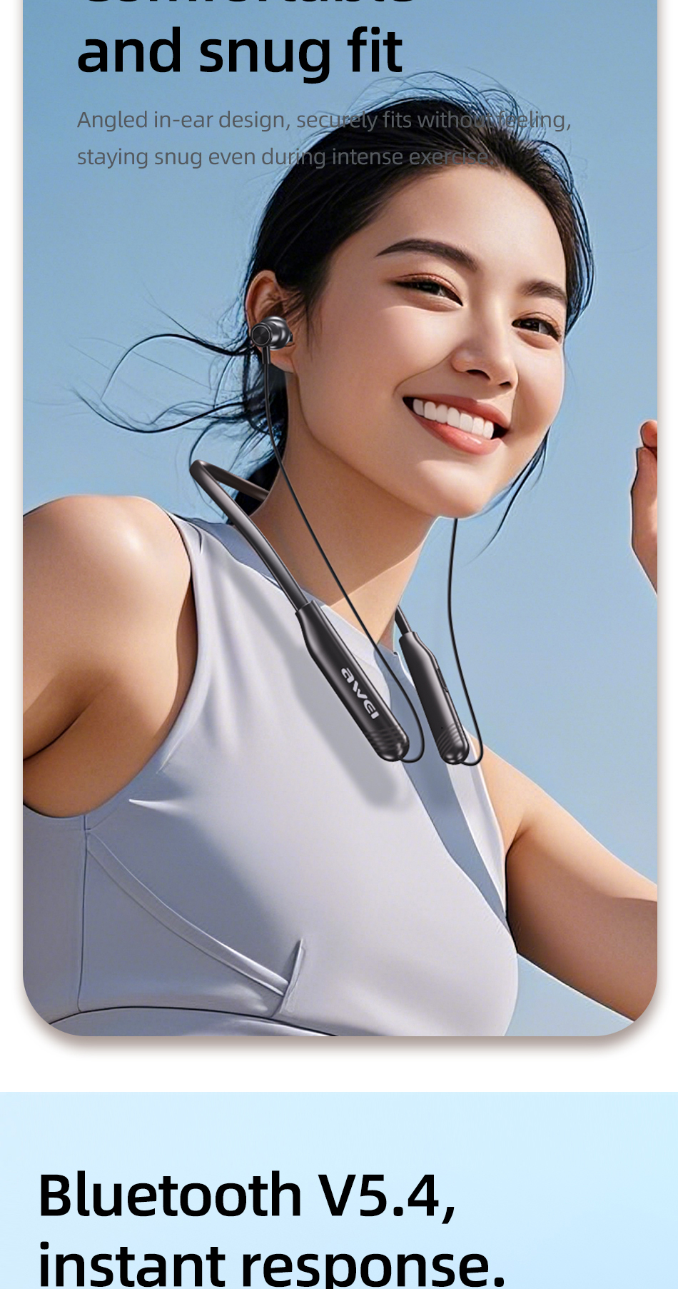 Awei G83BL Neckband Bluetooth Earphones