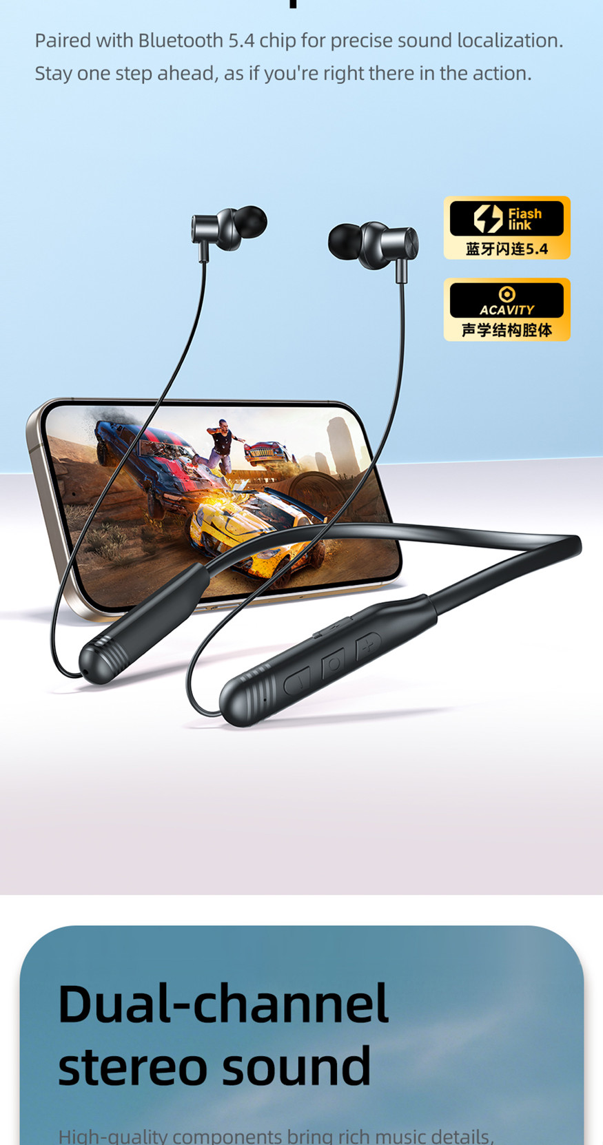 Awei G83BL Neckband Bluetooth Earphones