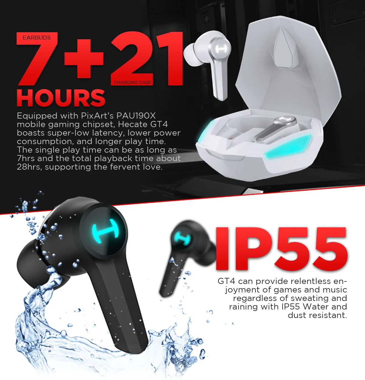 Edifier GT4 True Wireless Gaming Earbuds